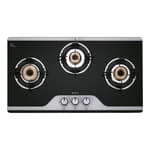 Shop Elica 773 CT Vetro TKN Crown DT Series 3 Burner Gas Stove online