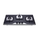 Shop Elica FLEXI HCT 375 DX LOTUS BK Dual Tone 3 Burner Gas Stove at