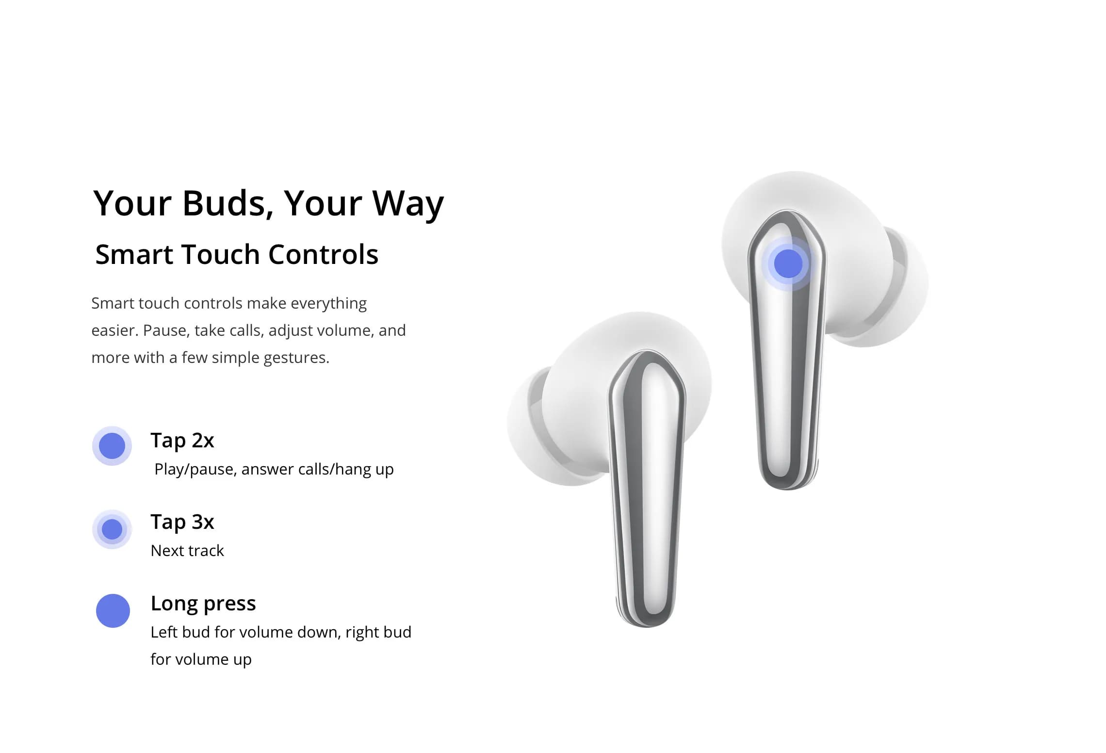 realme buds air neo touch controls