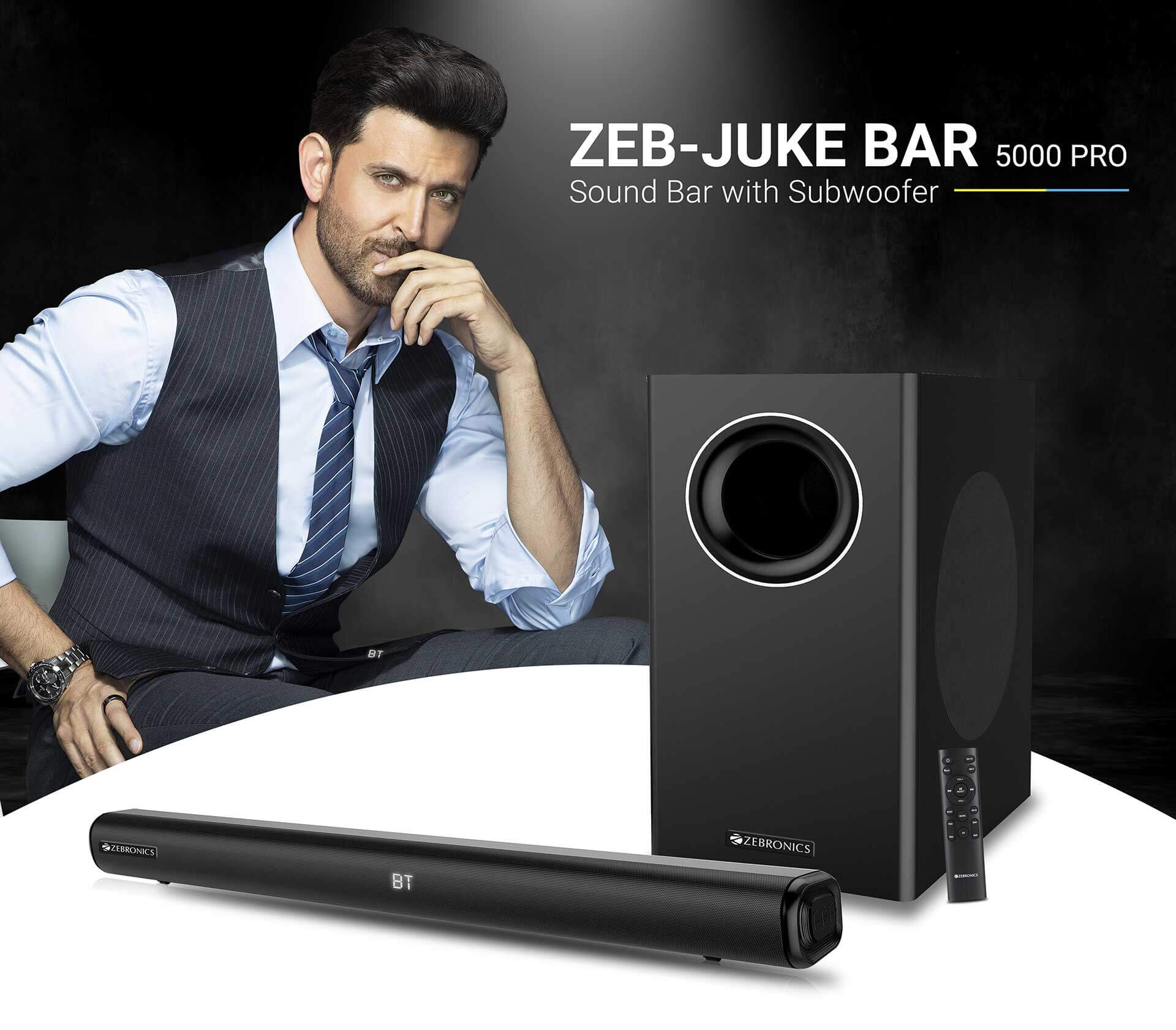 zebronics juke bar 4000 soundbar with subwoofer