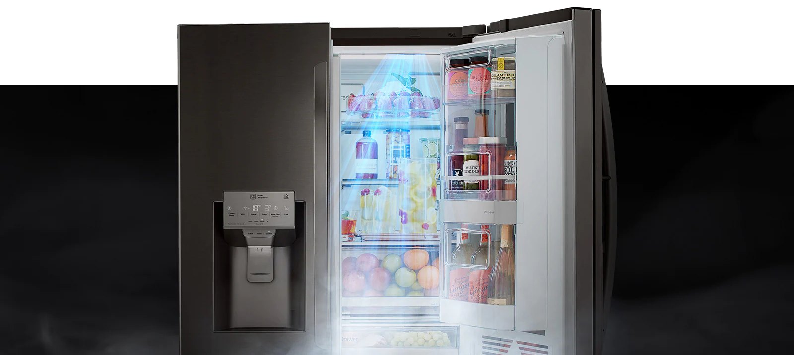lg 675 l frost free side by side refrigerator