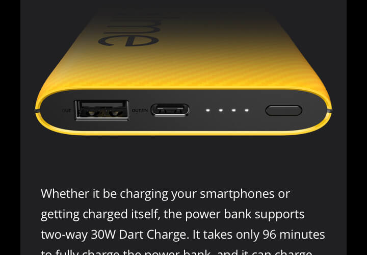 Realme 30W Dart Charge 10000 MAh Power Bank (Black)