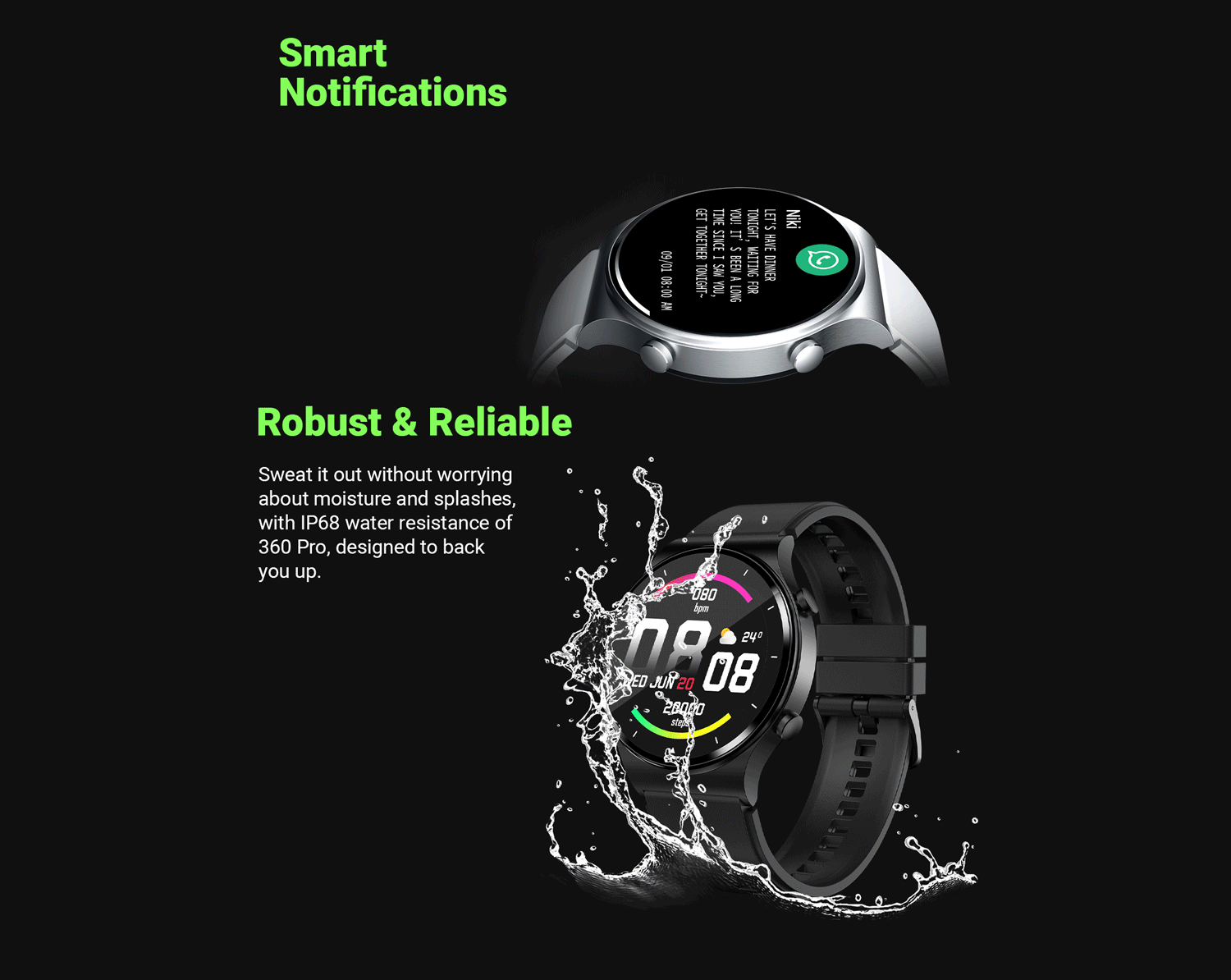 Buy Fire Boltt 360 Pro Smartwatch Black Online