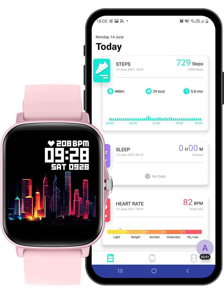 FireBoltt Beast SPO2 Pink Smartwatch