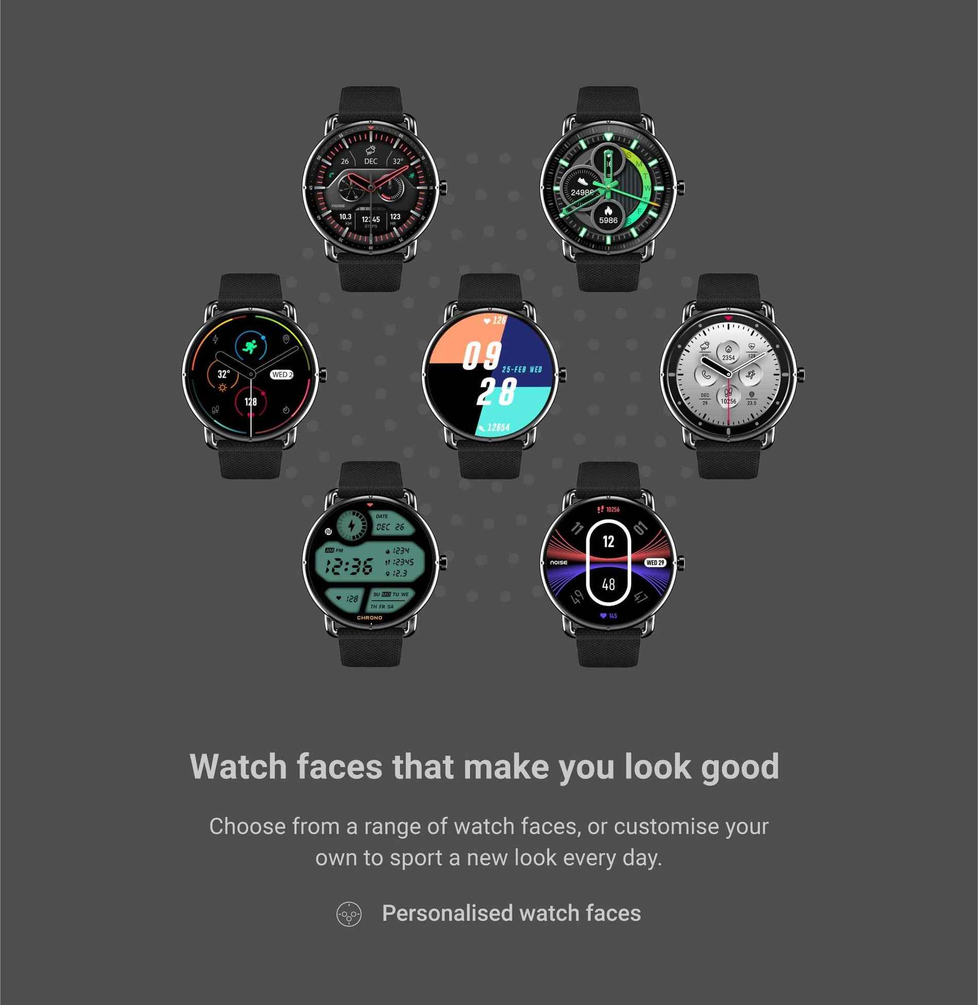 NoiseFit Buzz Smartwatch FACES