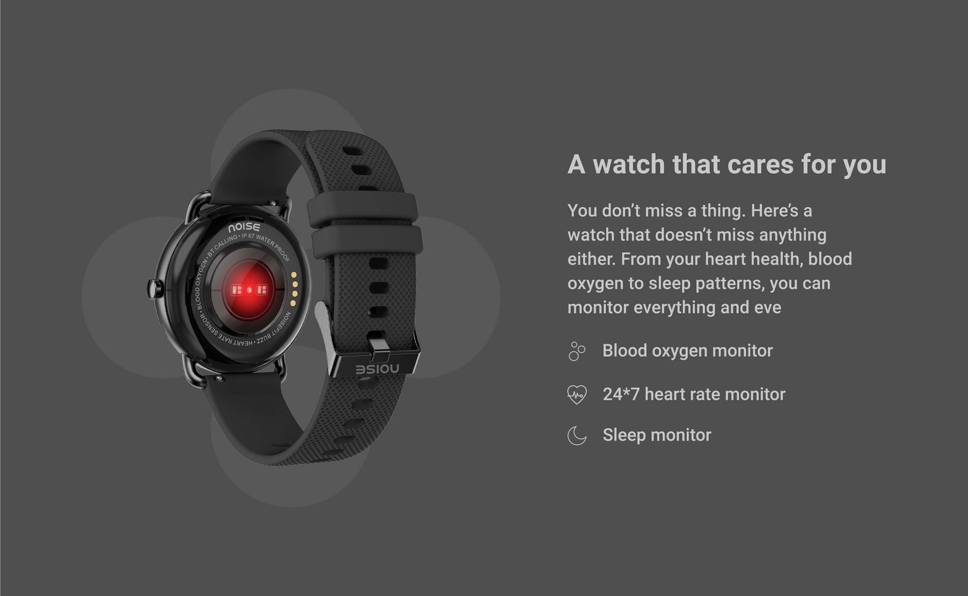 NoiseFit Buzz Smartwatch Monitor