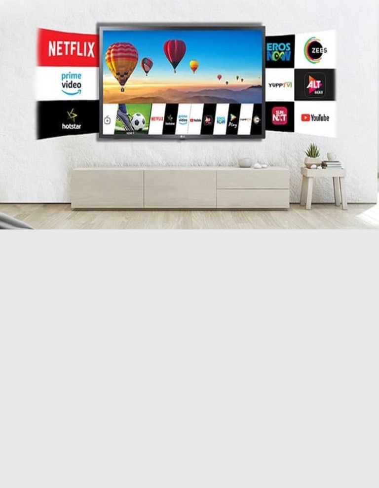 LG Smart LED TV Home Dashboard