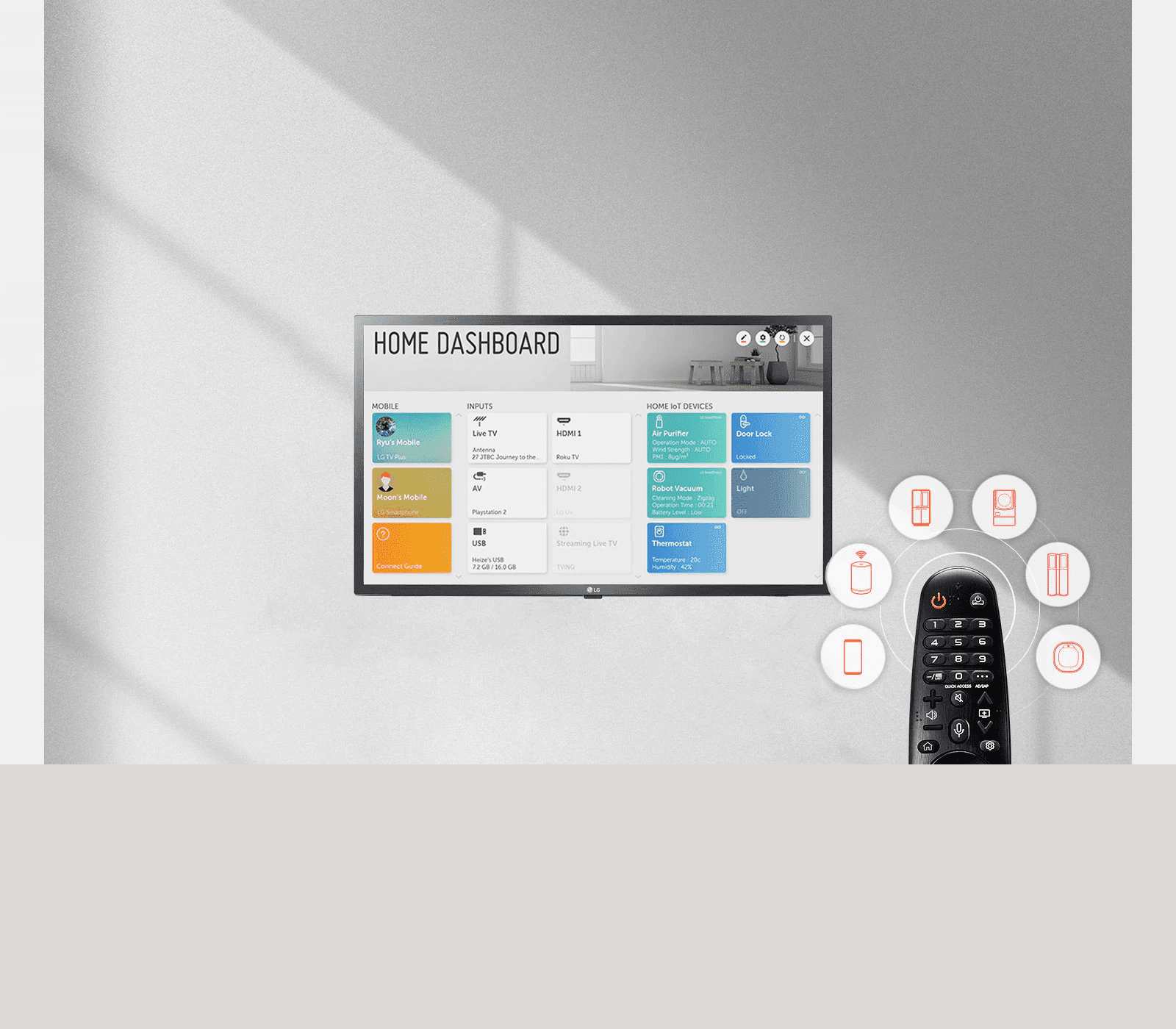 LG Smart LED TV Home Dashboard